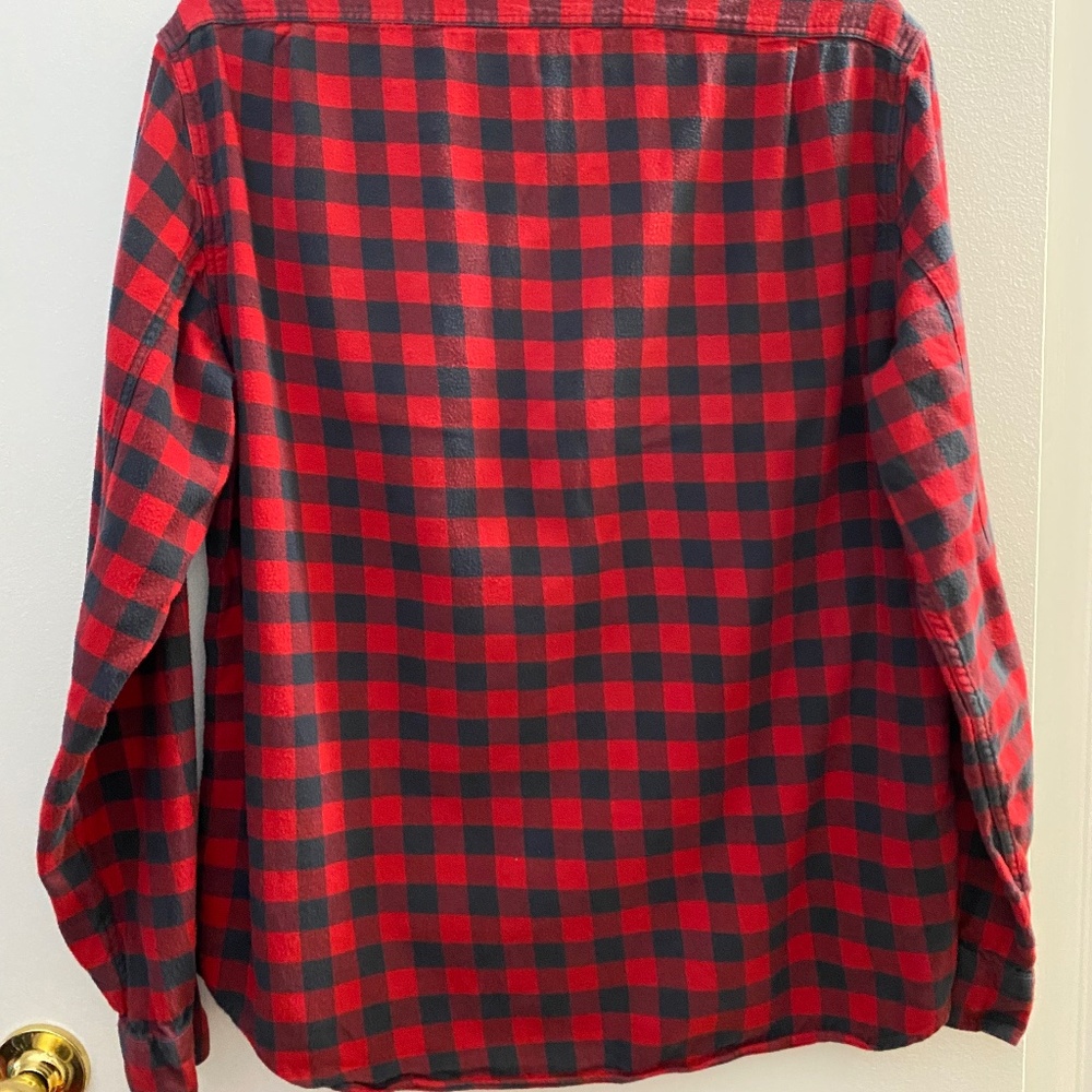 J.Crew Flannel Slim-fit Red and Black Shirt - Size L - Picture 6 of 6